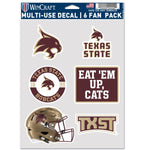 Wholesale-Texas State Bobcats Multi Use 6 Fan Pack