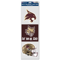 Wholesale-Texas State Bobcats Texas State Football Fan Decals 3.75" x 12"