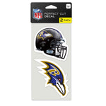 Baltimore Ravens Perfect Cut Decal set of two 4"x4"