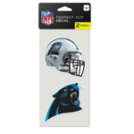 Carolina Panthers Perfect Cut Decal set of two 4"x4"