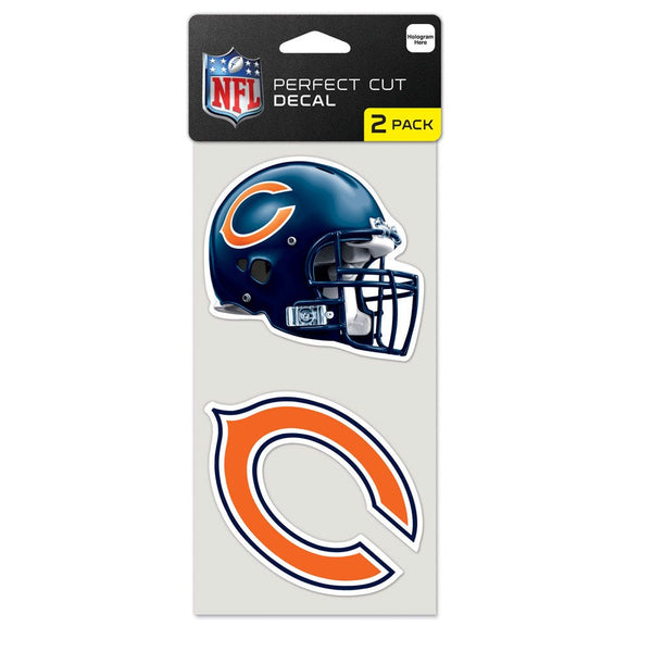 Chicago Bears Perfect Cut Decal set of two 4"x4"