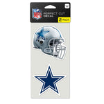 Dallas Cowboys Perfect Cut Decal set of two 4"x4"