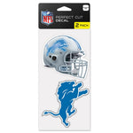 Detroit Lions Perfect Cut Decal set of two 4"x4"