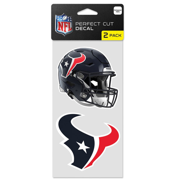 Houston Texans Perfect Cut Decal Set of two 4"x4"