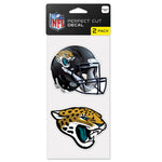 Jacksonville Jaguars Perfect Cut Decal Set of two 4" x 4"