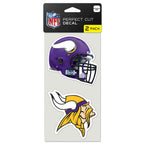 Minnesota Vikings Perfect Cut Decal set of two 4"x4"