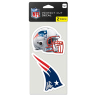 New England Patriots Perfect Cut Decal set of two 4"x4"
