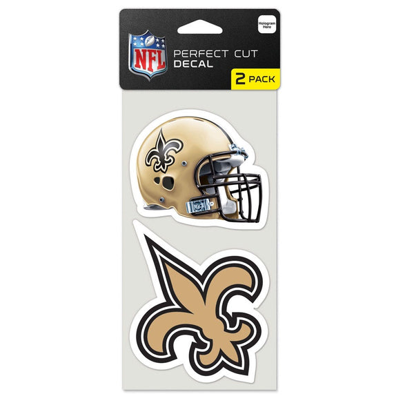 New Orleans Saints Perfect Cut Decal set of two 4"x4"