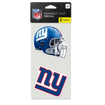 New York Giants Perfect Cut Decal set of two 4"x4"