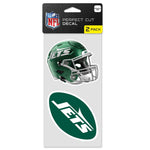 New York Jets Perfect Cut Decal Set of two 4"x4"