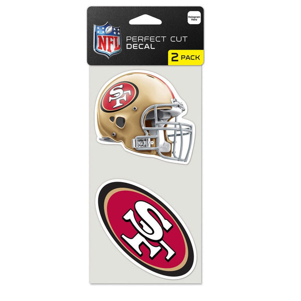 San Francisco 49ers Perfect Cut Decal set of two 4"x4"