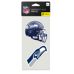 Seattle Seahawks Perfect Cut Decal set of two 4"x4"