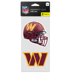 Washington Commanders Perfect Cut Decal Set of two 4"x4"