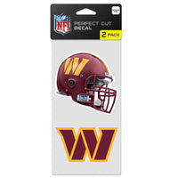 Washington Commanders Perfect Cut Decal Set of two 4"x4"