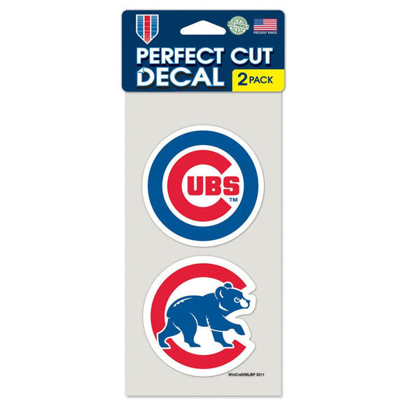 Chicago Cubs Perfect Cut Decal set of two 4"x4"