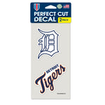 Detroit Tigers Perfect Cut Decal set of two 4"x4"