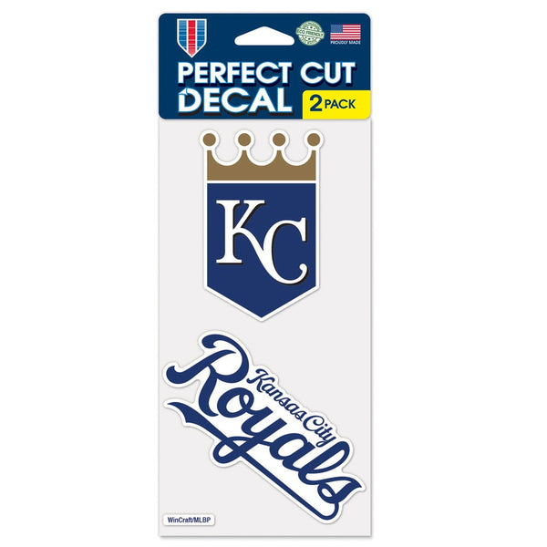 Kansas City Royals Perfect Cut Decal set of two 4"x4"