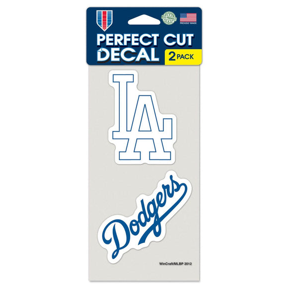 Los Angeles Dodgers Perfect Cut Decal set of two 4"x4"
