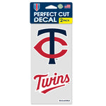 Minnesota Twins Perfect Cut Decal Set of two 4"x4"