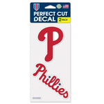 Philadelphia Phillies Perfect Cut Decal set of two 4"x4"