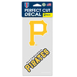 Pittsburgh Pirates Perfect Cut Decal set of two 4"x4"