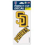 San Diego Padres Perfect Cut Decal Set of two 4"x4"