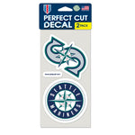 Seattle Mariners Perfect Cut Decal set of two 4"x4"