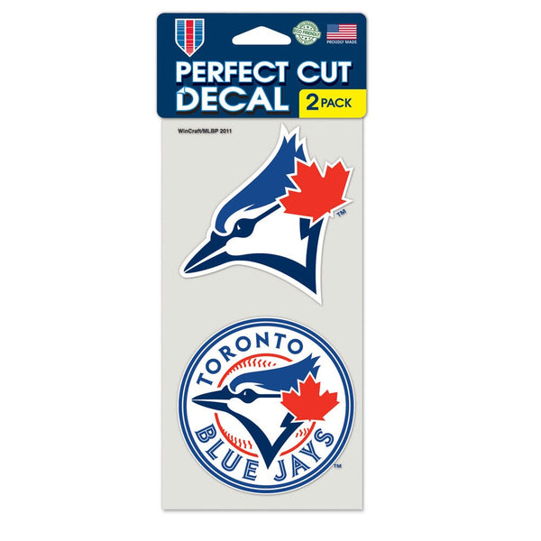 Toronto Blue Jays Perfect Cut Decal set of two 4"x4"