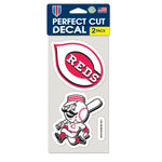 Cincinnati Reds Perfect Cut Decal set of two 4"x4"
