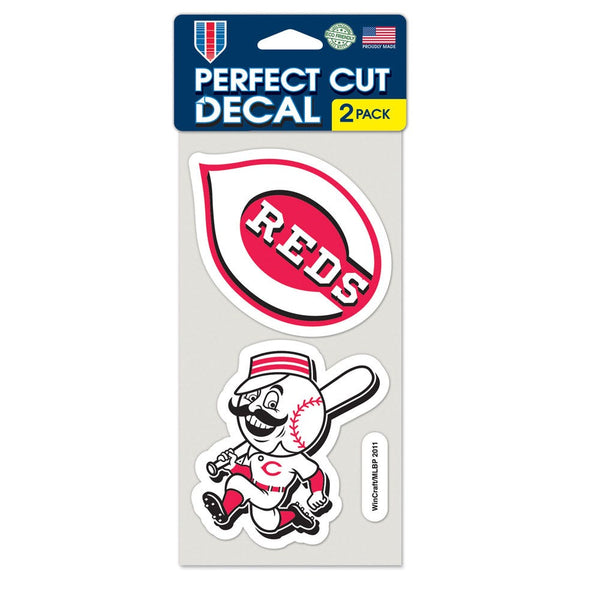 Cincinnati Reds Perfect Cut Decal set of two 4"x4"