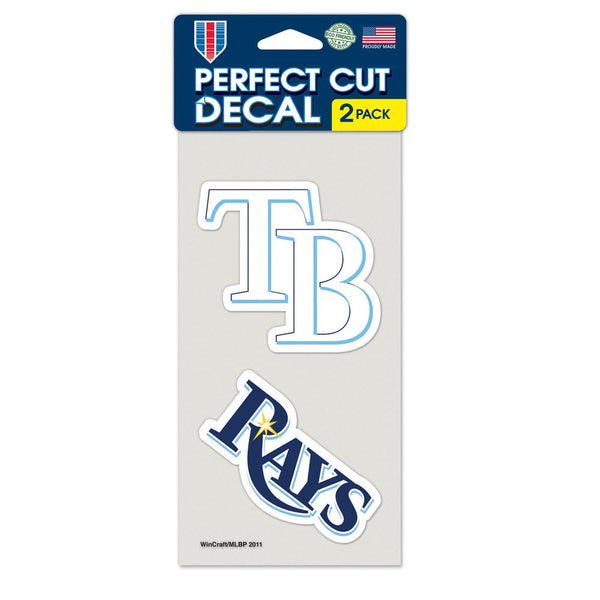 Tampa Bay Rays Perfect Cut Decal set of two 4"x4"