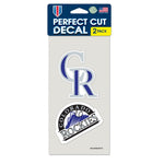 Colorado Rockies Perfect Cut Decal set of two 4"x4"