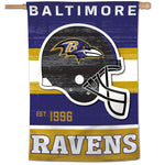 Baltimore Ravens / Classic Logo Retro Vertical Flag 28" x 40"