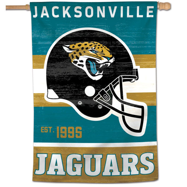Jacksonville Jaguars / Classic Logo Retro Vertical Flag 28" x 40"