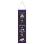 Colorado Rockies Wool Banner 8" x 32"