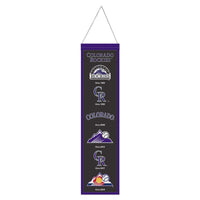 Colorado Rockies Wool Banner 8" x 32"
