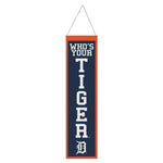 Detroit Tigers Wool Banner 8" x 32"
