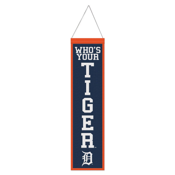 Detroit Tigers Wool Banner 8" x 32"