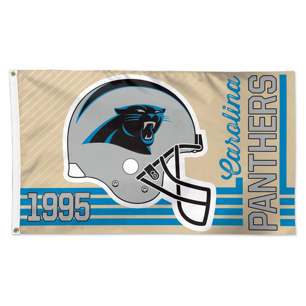 Carolina Panthers / Classic Logo Retro look Flag - Deluxe 3' X 5'