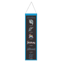 Miami Marlins Wool Banner 8" x 32"
