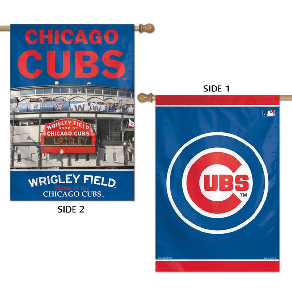 Chicago Cubs Stadium MLB Vertical Flag 2 Sided 28" x 40"