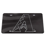Arizona Diamondbacks BLACK Specialty Acrylic License Plate