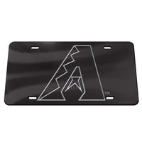 Arizona Diamondbacks BLACK Specialty Acrylic License Plate