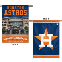 Houston Astros Stadium MLB Vertical Flag 2 Sided 28" x 40"