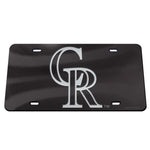 Colorado Rockies BLACK Acrylic Classic License Plates