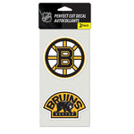 Boston Bruins Perfect Cut Decal set of two 4"x4"