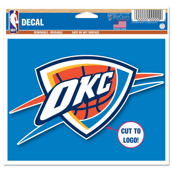 Oklahoma City Thunder Multi-Use Decal - cut to logo 5" x 6"