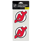New Jersey Devils Perfect Cut Decal set of two 4"x4"