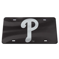 Philadelphia Phillies BLACK Specialty Acrylic License Plate