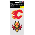 Calgary Flames Perfect Cut Decal Set of two 4"x4"